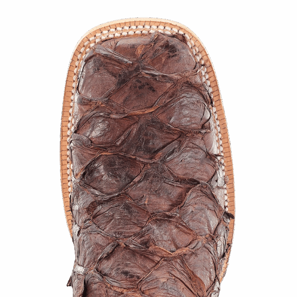 R WATSON BOOTS Boots R Watson Men's Chocolate Matte Pirarucu Exotic Western Boots RW7805-2