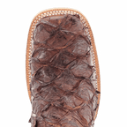 R WATSON BOOTS Boots R Watson Men's Chocolate Matte Pirarucu Exotic Western Boots RW7805-2