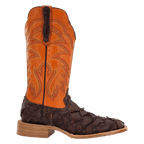 R WATSON BOOTS Boots R Watson Men's Chocolate Matte Pirarucu Exotic Western Boots RW7805-2