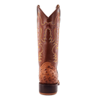 R WATSON BOOTS Boots R Watson Men's Cognac Bruciato Full Quill Ostrich Exotic Boots RW4502-2