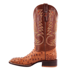 R WATSON BOOTS Boots R Watson Men's Cognac Bruciato Full Quill Ostrich Exotic Boots RW4502-2
