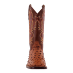 R WATSON BOOTS Boots R Watson Men's Cognac Bruciato Full Quill Ostrich Exotic Boots RW4502-2