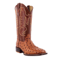 R WATSON BOOTS Boots R Watson Men's Cognac Bruciato Full Quill Ostrich Exotic Boots RW4502-2