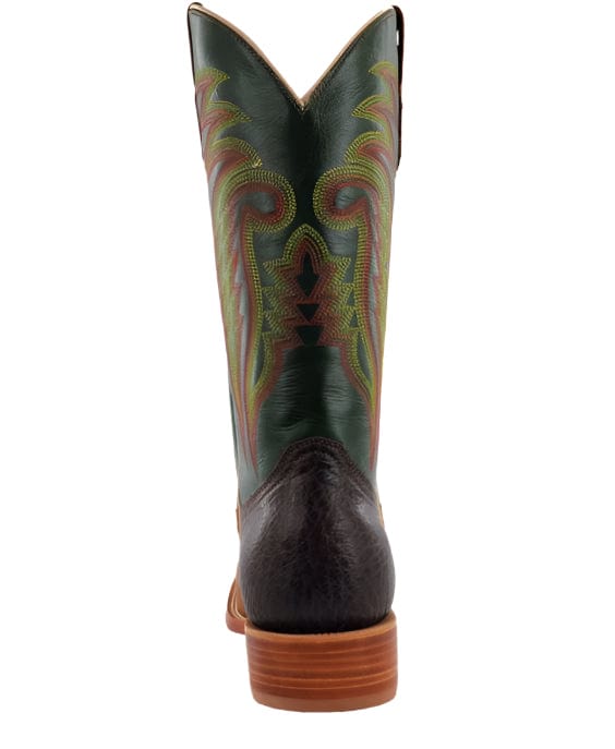 R. Watson Men's Cowhide Mad Cat Miel Wide Square Western Boot