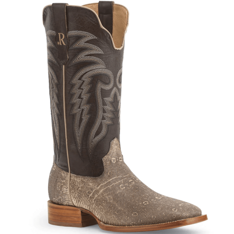 R WATSON BOOTS Boots R. Watson Men's Natural Ring Tail Lizard Exotic Cowboy Boots RW7900-2