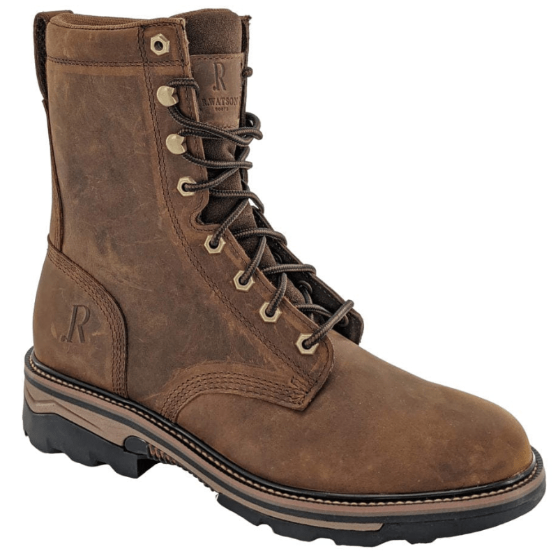 R WATSON BOOTS Boots R. Watson Men's Peanut Lace Up Waterproof Comp Toe Work Boots RW1020-CTWP