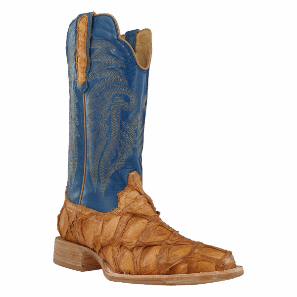 R WATSON BOOTS Boots R Watson Men's Saddle Matte Pirarucu Exotic Western Boots RW7806-2