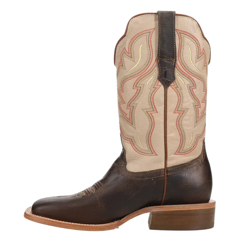 R WATSON BOOTS Boots R Watson RW Ranch Women's Ivory & Mad Brown Cowboy Boots WRL0006-2