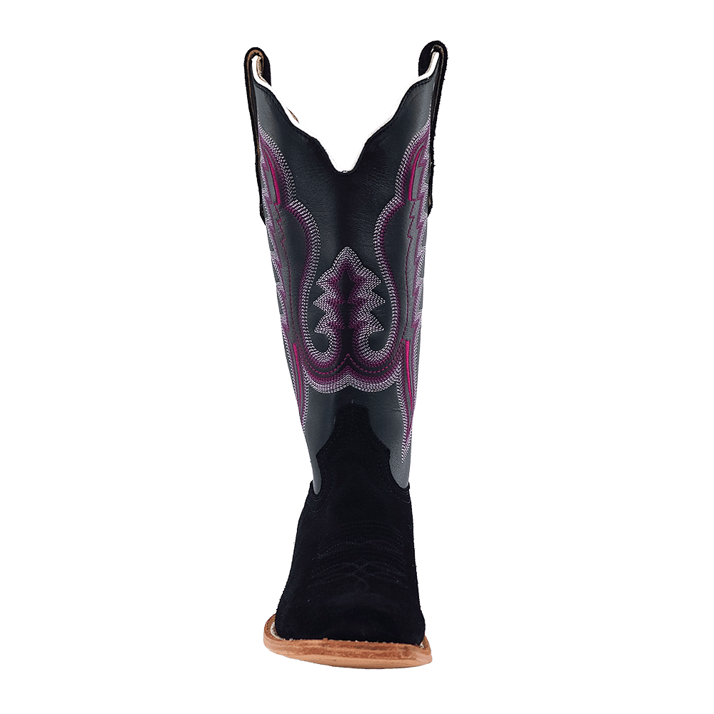 R WATSON BOOTS Boots R. Watson Women's Black Rough Out Western Boots RWL8400-1