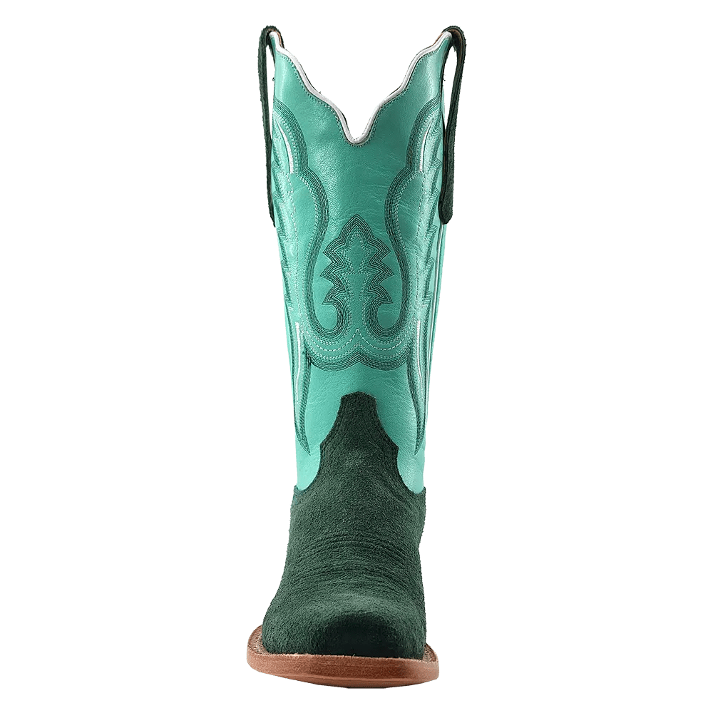 Watson Women's Teal Roughout Western Boot RWL8419 B
