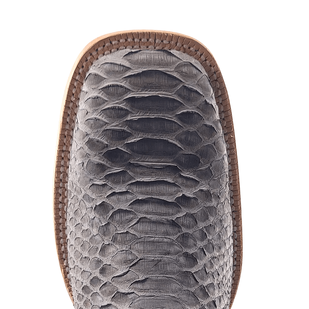 R WATSON BOOTS Mens - Boots - Western - Exotic R. Watson Men's Grey Sueded Back Cut Python Boots RW7412-2