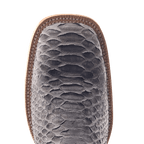 R WATSON BOOTS Mens - Boots - Western - Exotic R. Watson Men's Grey Sueded Back Cut Python Boots RW7412-2