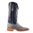 R WATSON BOOTS Mens - Boots - Western - Exotic R. Watson Men's Grey Sueded Back Cut Python Boots RW7412-2