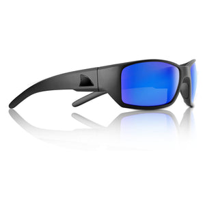RedFin Polarized Fishing Polarized Sunglasses Matte Black-Coastal Blue Wassaw