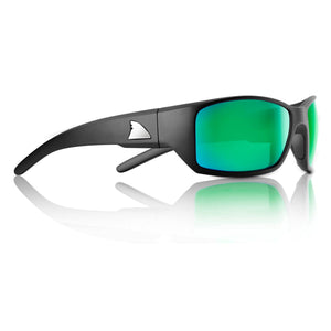 RedFin Polarized Fishing Polarized Sunglasses Matte Black-Mangrove Green Wassaw