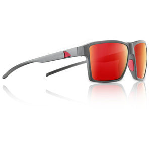 RedFin Polarized Fishing Polarized Sunglasses Matte Gray-Hull Red Hatteras