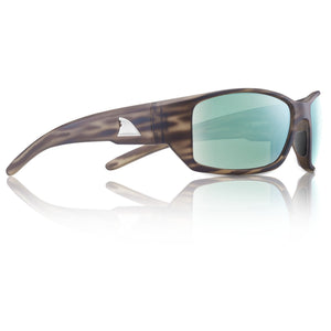 RedFin Polarized Fishing Polarized Sunglasses Matte Honey Drift-Amber Green Wassaw