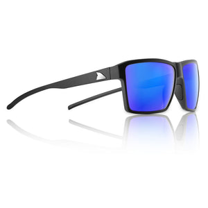 RedFin Polarized Sunglasses Matte Black-Coastal Blue Hatteras