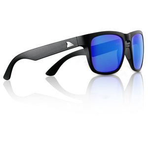 RedFin Polarized Sunglasses Matte Black-Coastal Blue Tybee
