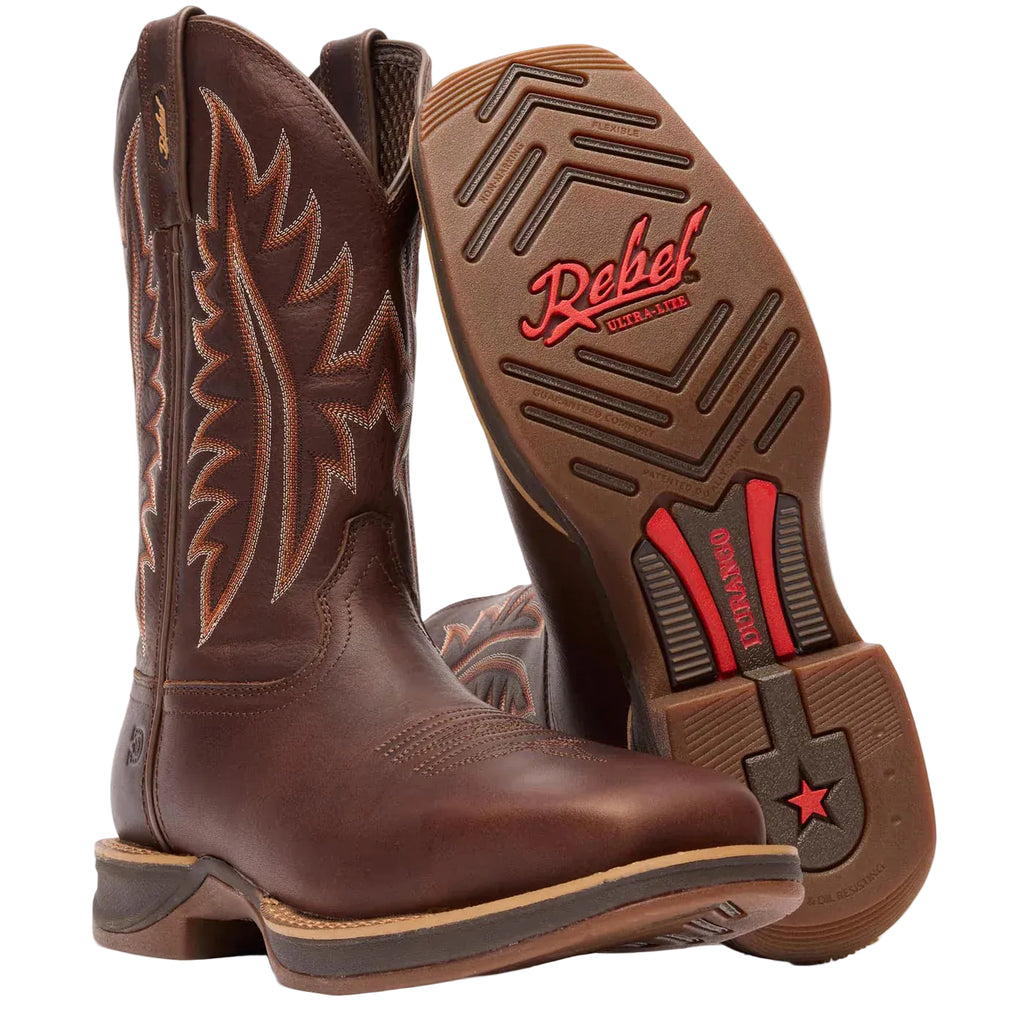 ROCKY BRANDS Boots Durango Men's Briar Pitstop Rebel Ultra-Lite Western Work Boot DDB0517
