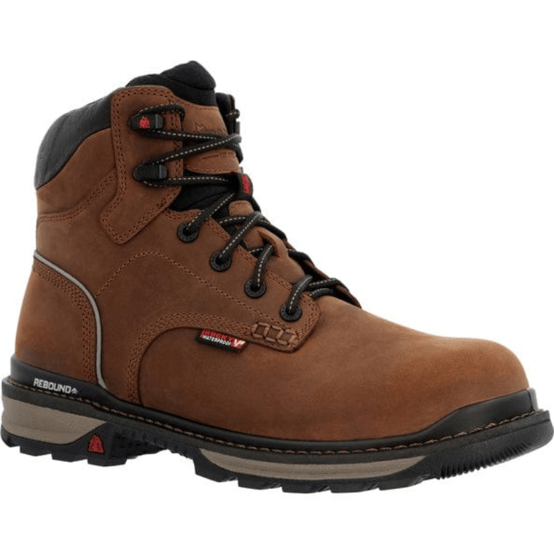 ROCKY BRANDS Boots Rocky Men's Crazy Horse Rams Horn Waterproof Composite Toe Work Boot RKK0388