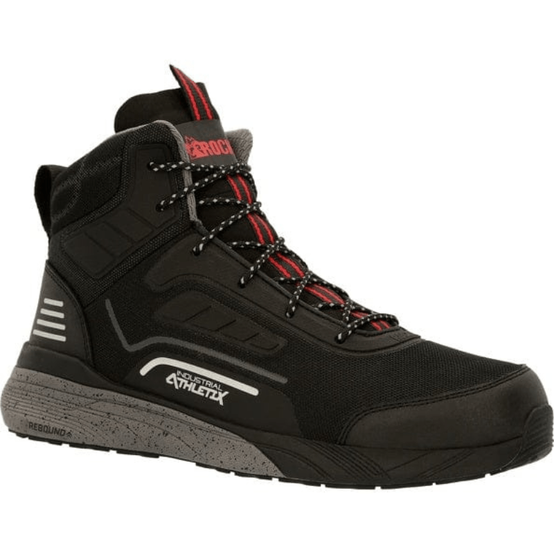 ROCKY BRANDS Boots Rocky Men's Industrial Athletix Black Tech Hi-Top Composite Toe Work Shoe RKK0347