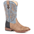 Roper Boots Roper Little Kids Dalton Tan Square Toe Western Boots 09-018-1900-2805 TA