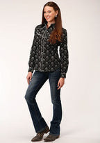 ROPER Ladies - Shirt - Woven - Long Sleeve - Snap 01-050-0086-0705 BL