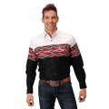 ROPER Shirts Roper Men's Vintage Tribal Border Long Sleeve Button Up Shirt 03-001-0431-0409 BL