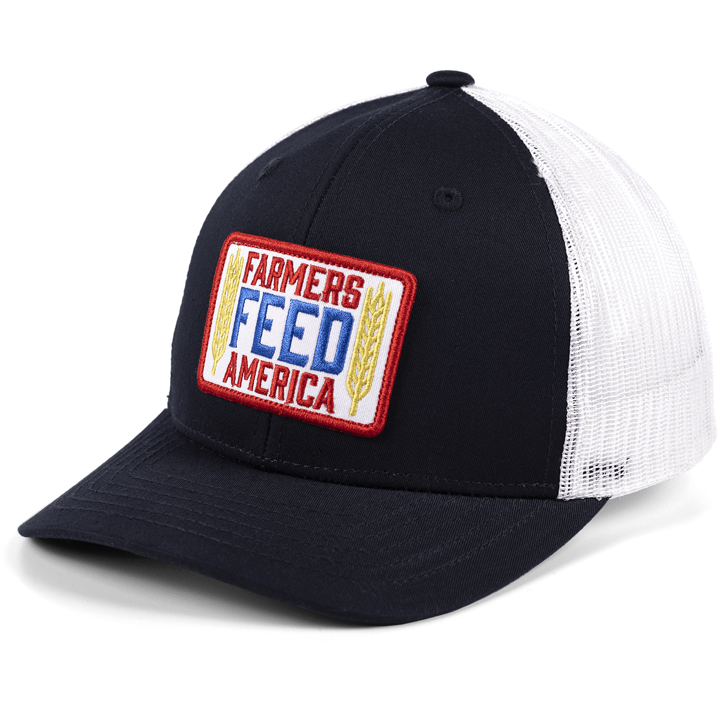 Rural Cloth Hats Farmers Feed America Youth Hat-Blue