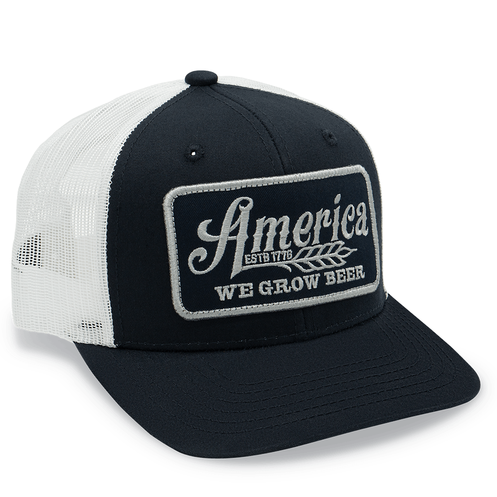 Rural Cloth Hats We Grow Beer Hat-Blue/White
