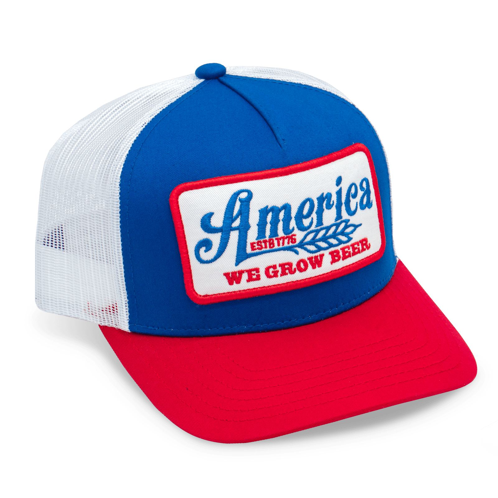 Rural Cloth Hats We Grow Beer Hat-Red, White and Blue