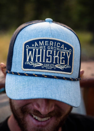 Rural Cloth Hats We Grow Whiskey Hat-Gray