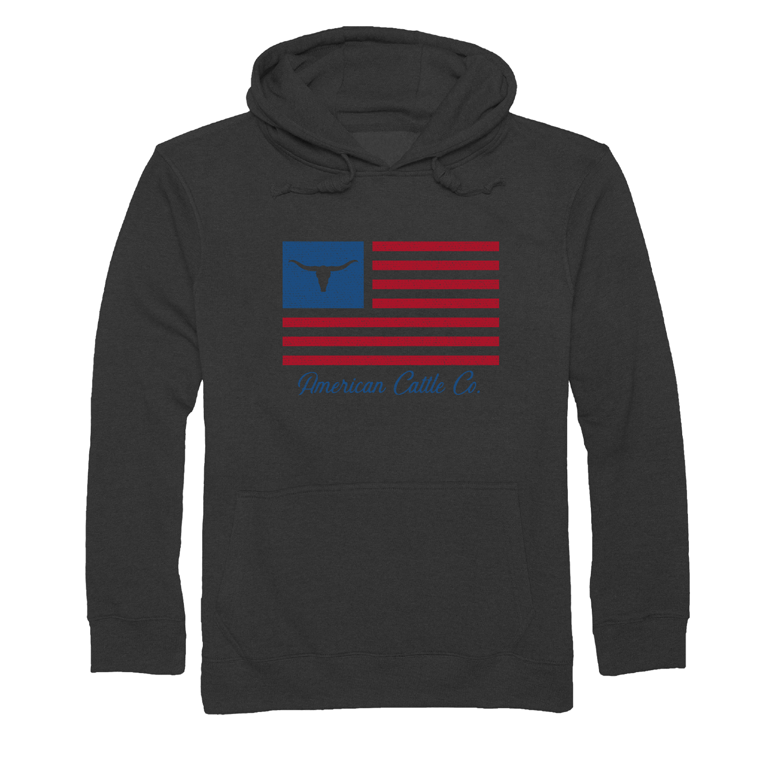 Rural Cloth Outerwear ACC Flag Pullover-Charcoal Heather