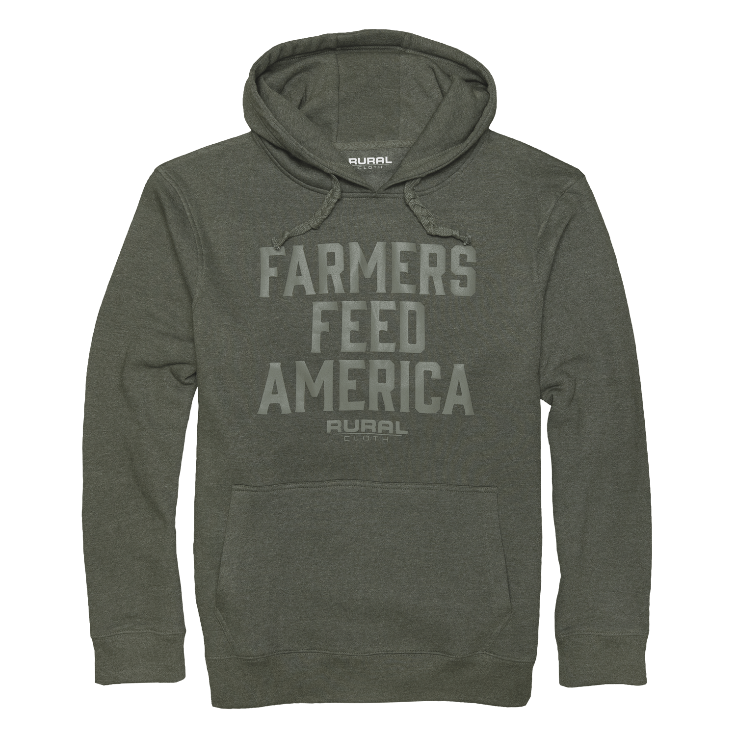 Rural Cloth Outerwear Farmers Feed America Pullover-Olive