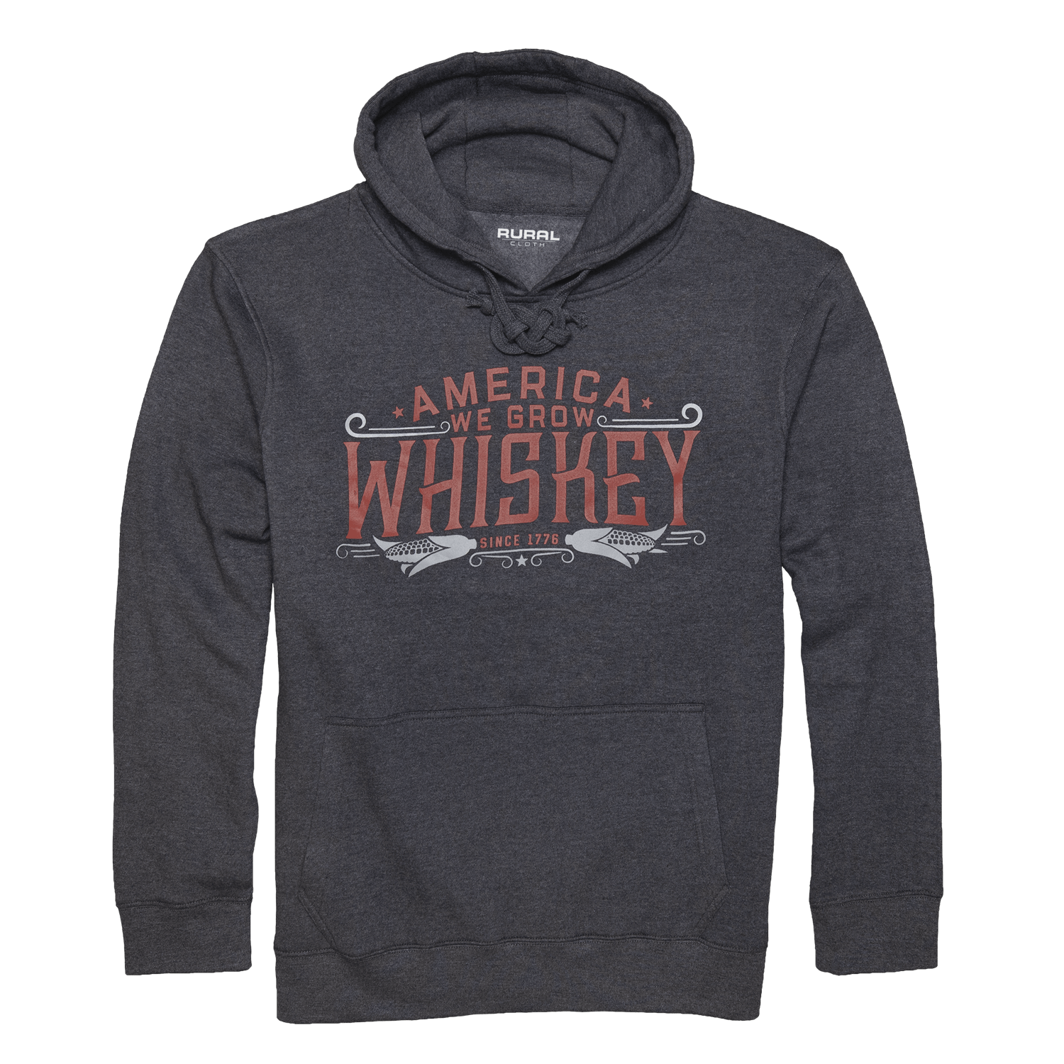 Rural Cloth Outerwear We Grow Whiskey Pullover-Charcoal Heather
