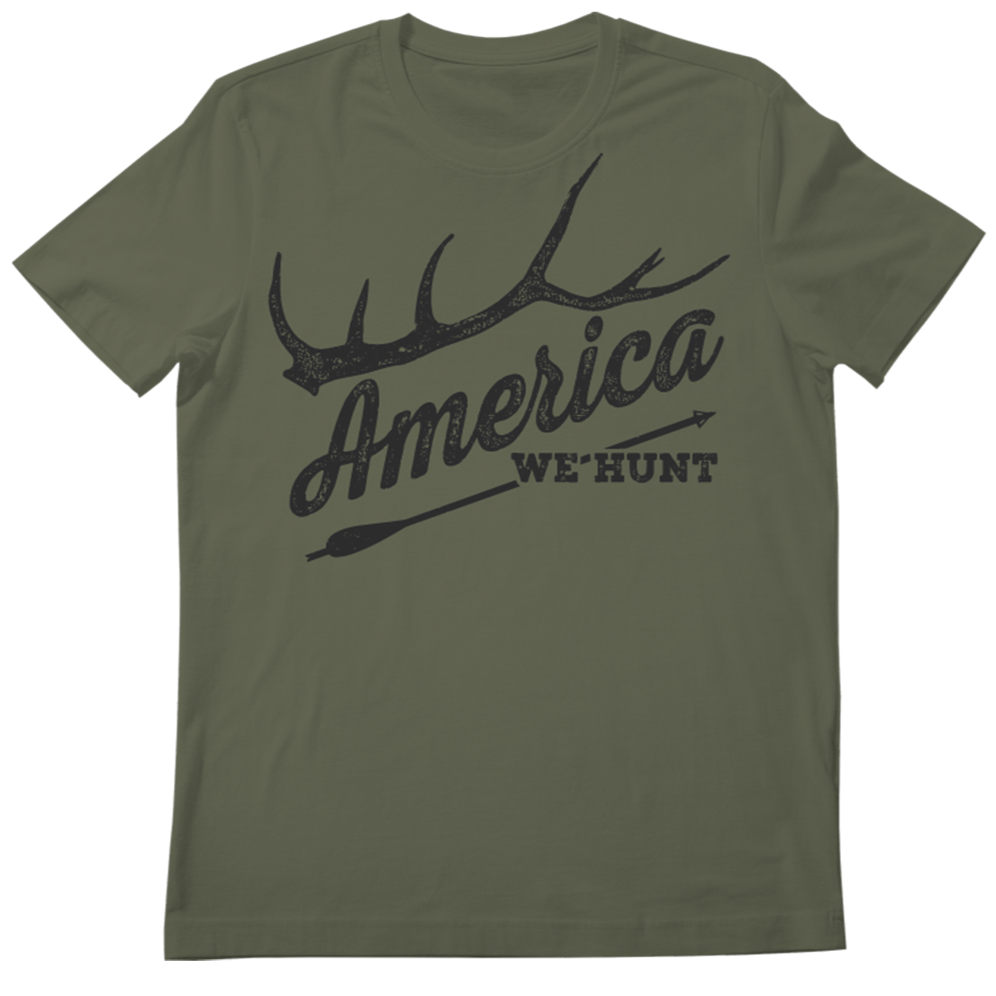 Rural Cloth Shirts America We Hunt Tee-Military Green Frost