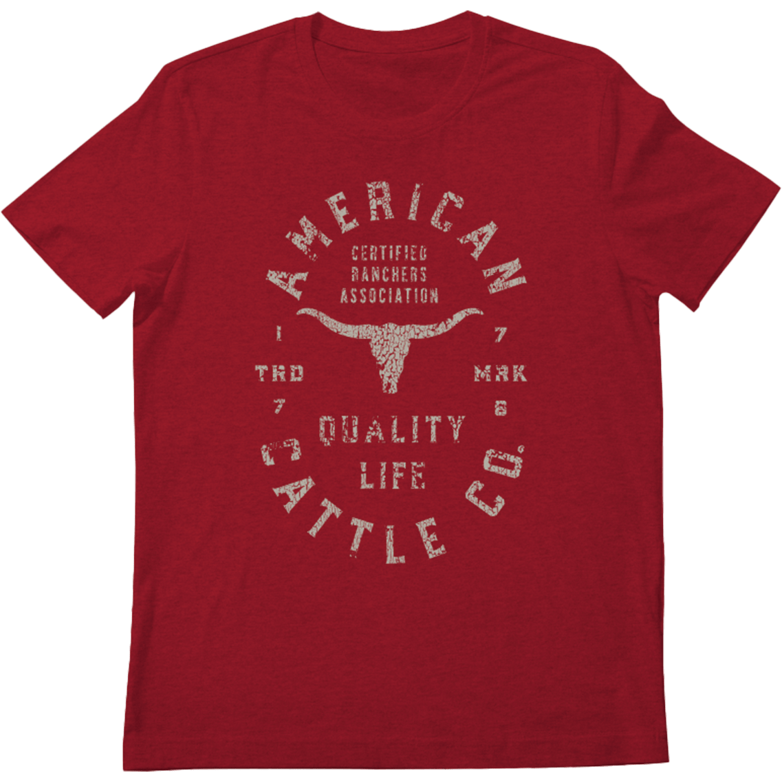 Rural Cloth Shirts Quality Tee-Heather Red