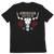 Rural Cloth Shirts Skull & Roses Tee-Black