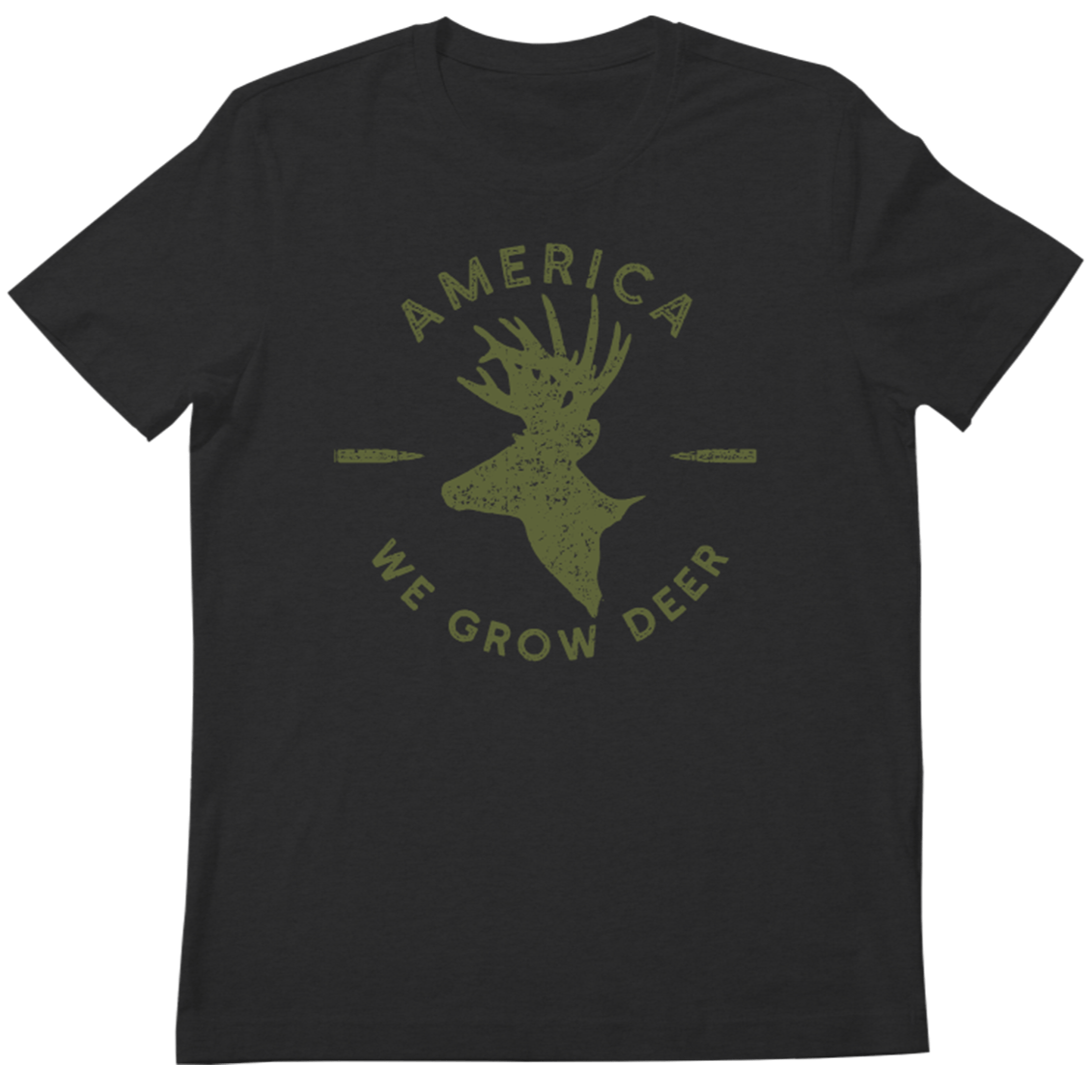 Rural Cloth Shirts We Grow Deer Tee-Black