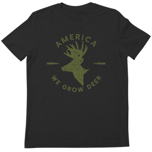 Rural Cloth Shirts We Grow Deer Tee-Black