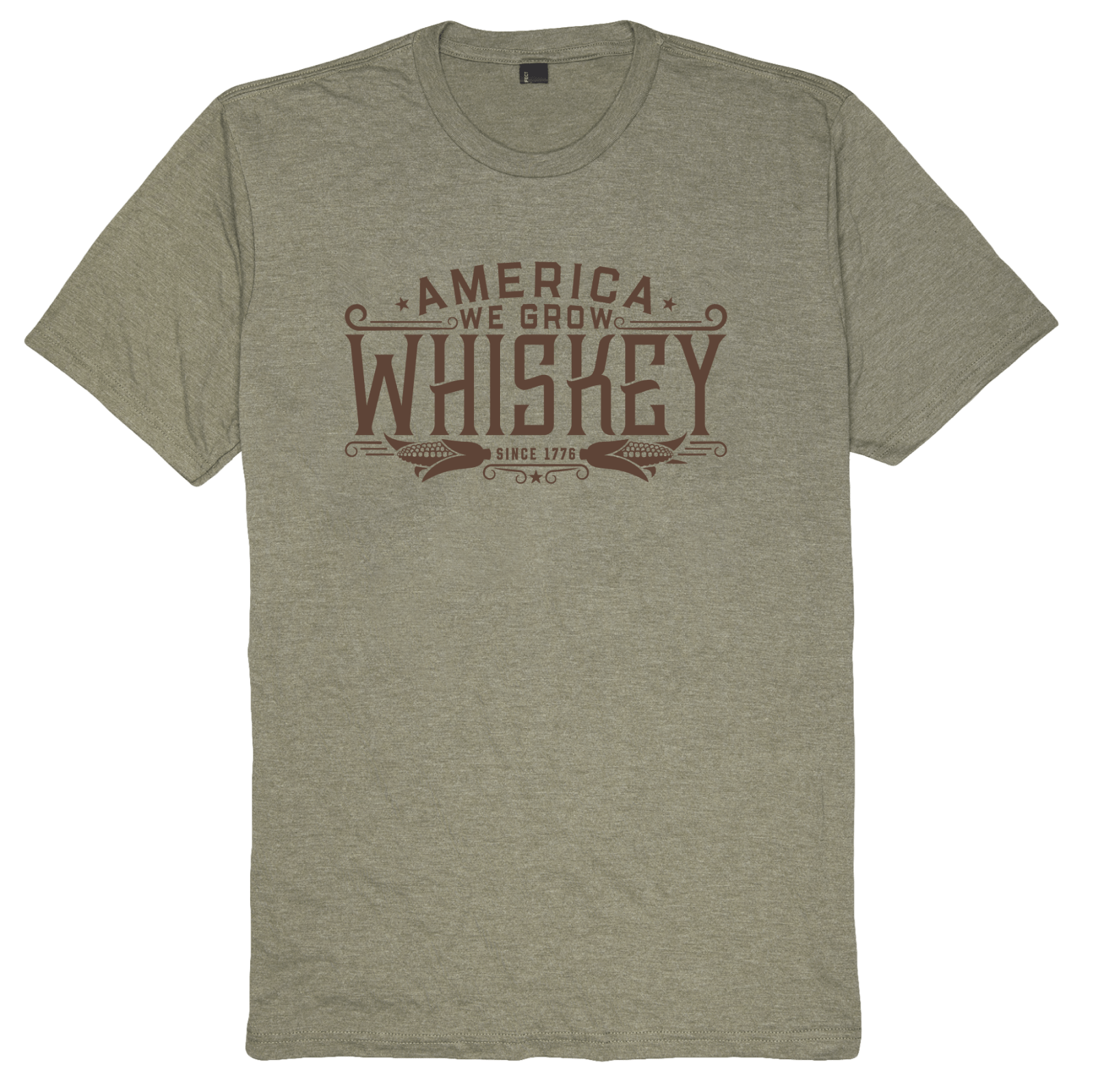 Rural Cloth Shirts We Grow Whiskey Tee-Military Green Frost