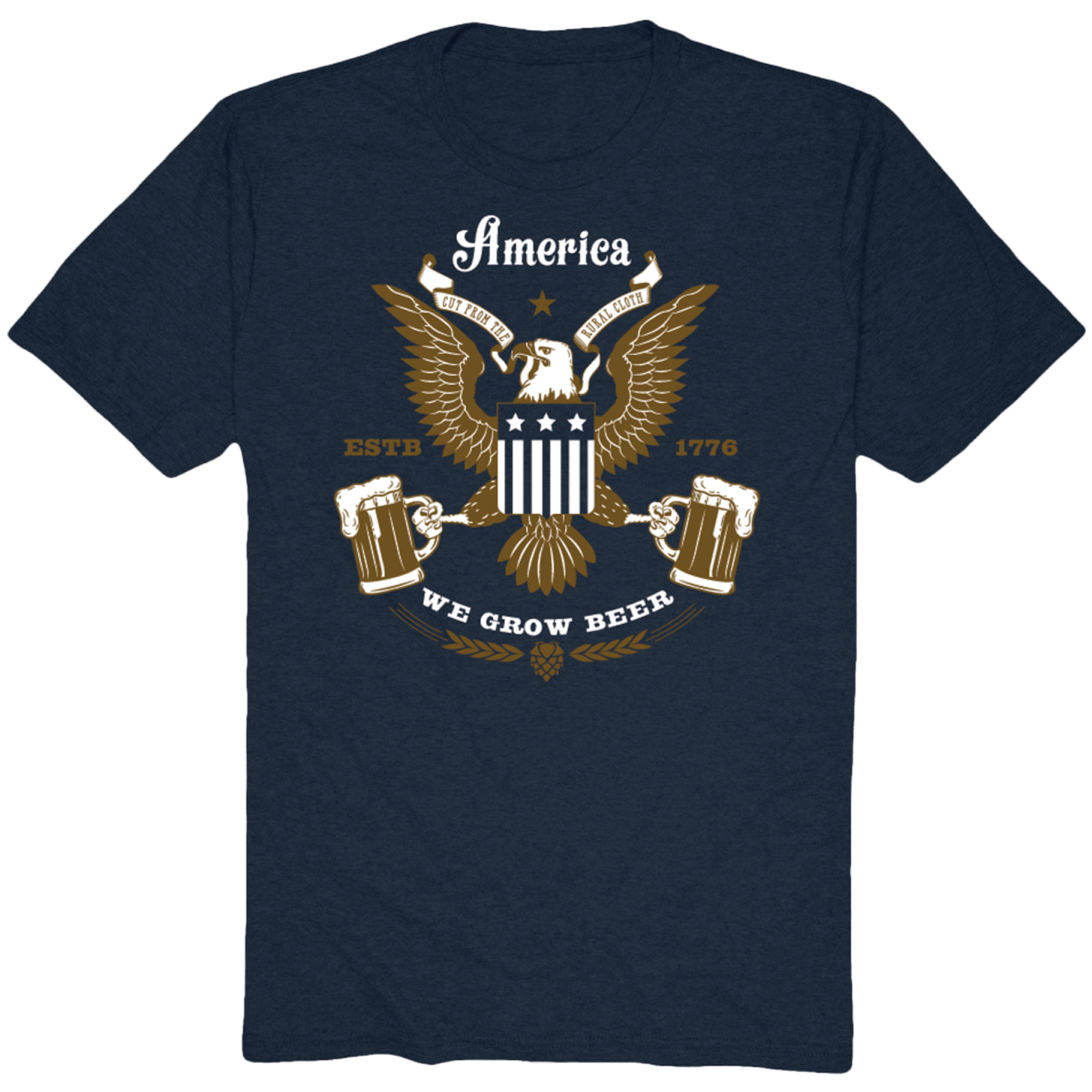 Rural Cloth T-Shirt America Beer Eagle Tee
