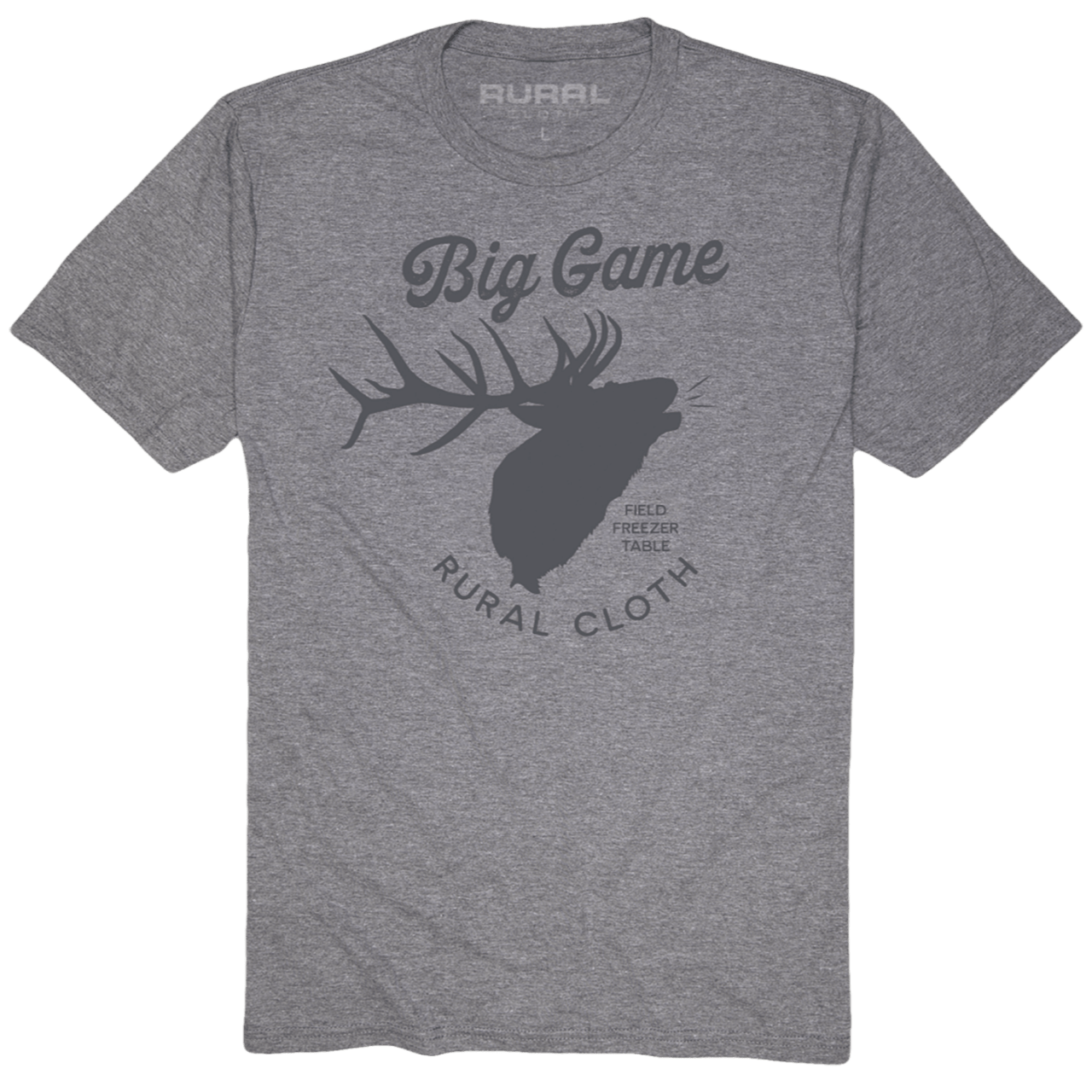 Rural Cloth T-Shirt Big Game Tee-Heathered Gray