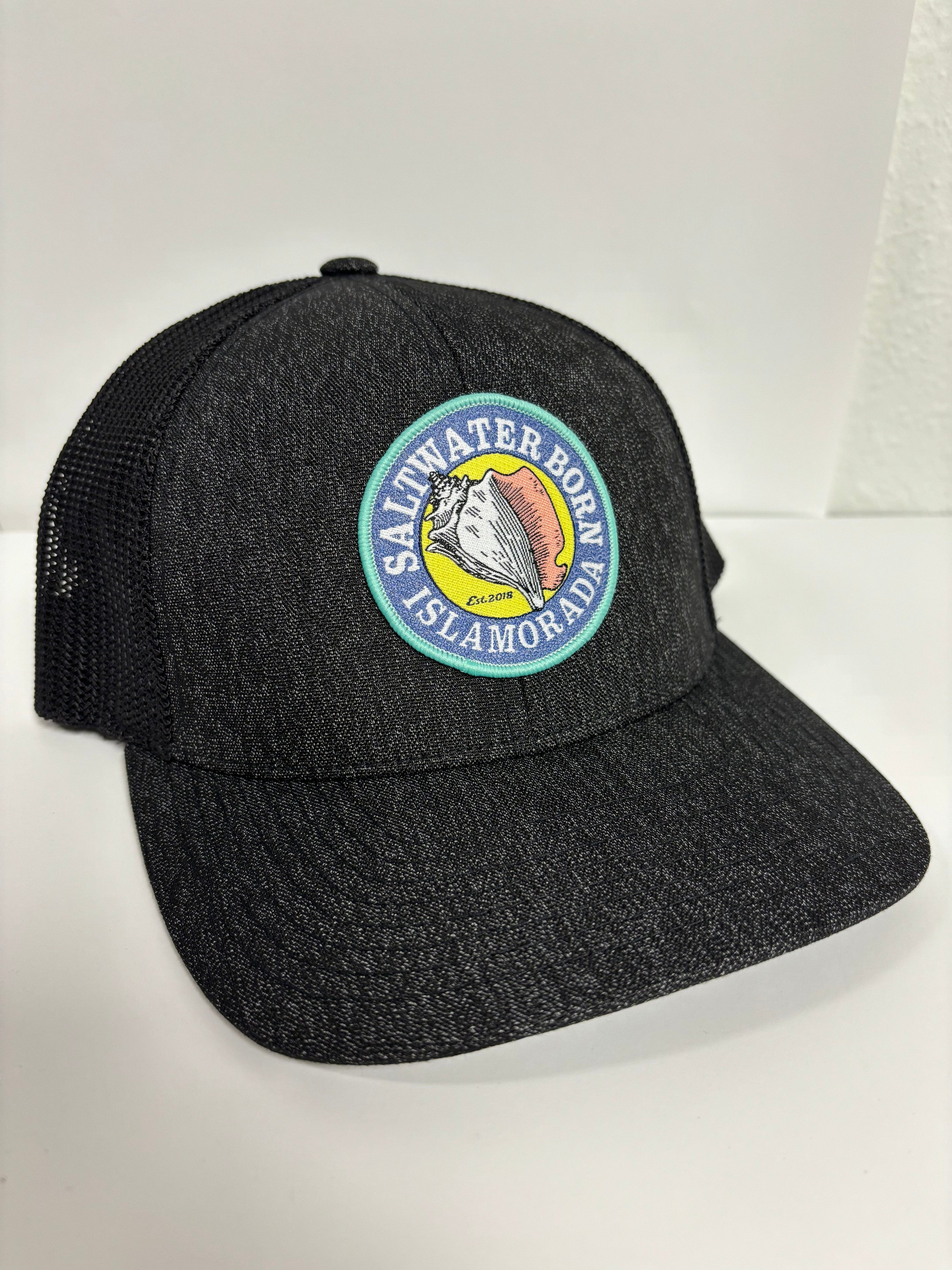 Saltwater Born Accessories S/M / BLACK HEATHER/BLACK Islamorada, FL Flexfit Hat