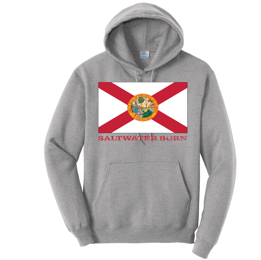 Saltwater Born Cotton Hoodie Florida Flag Cotton Hoodie