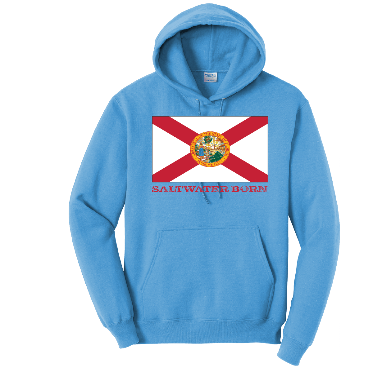 Saltwater Born Cotton Hoodie Florida Flag Cotton Hoodie
