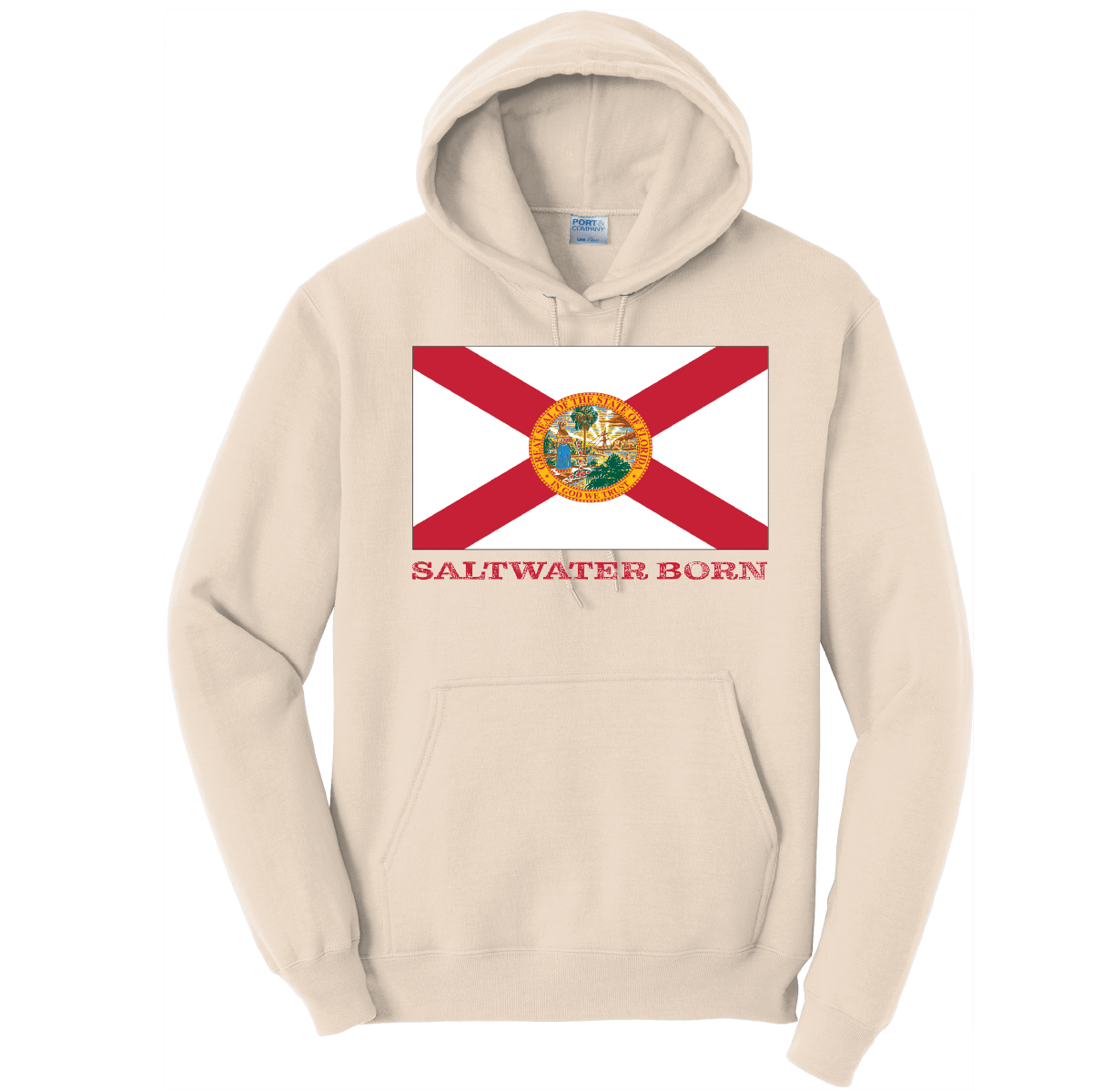 Saltwater Born Cotton Hoodie Florida Flag Cotton Hoodie