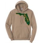Saltwater Born Cotton Hoodie S / SAND Miami Orange and Green Cotton Hoodie