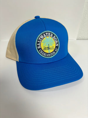Saltwater Born Hats Charleston, SC Structured Mesh Trucker Hat